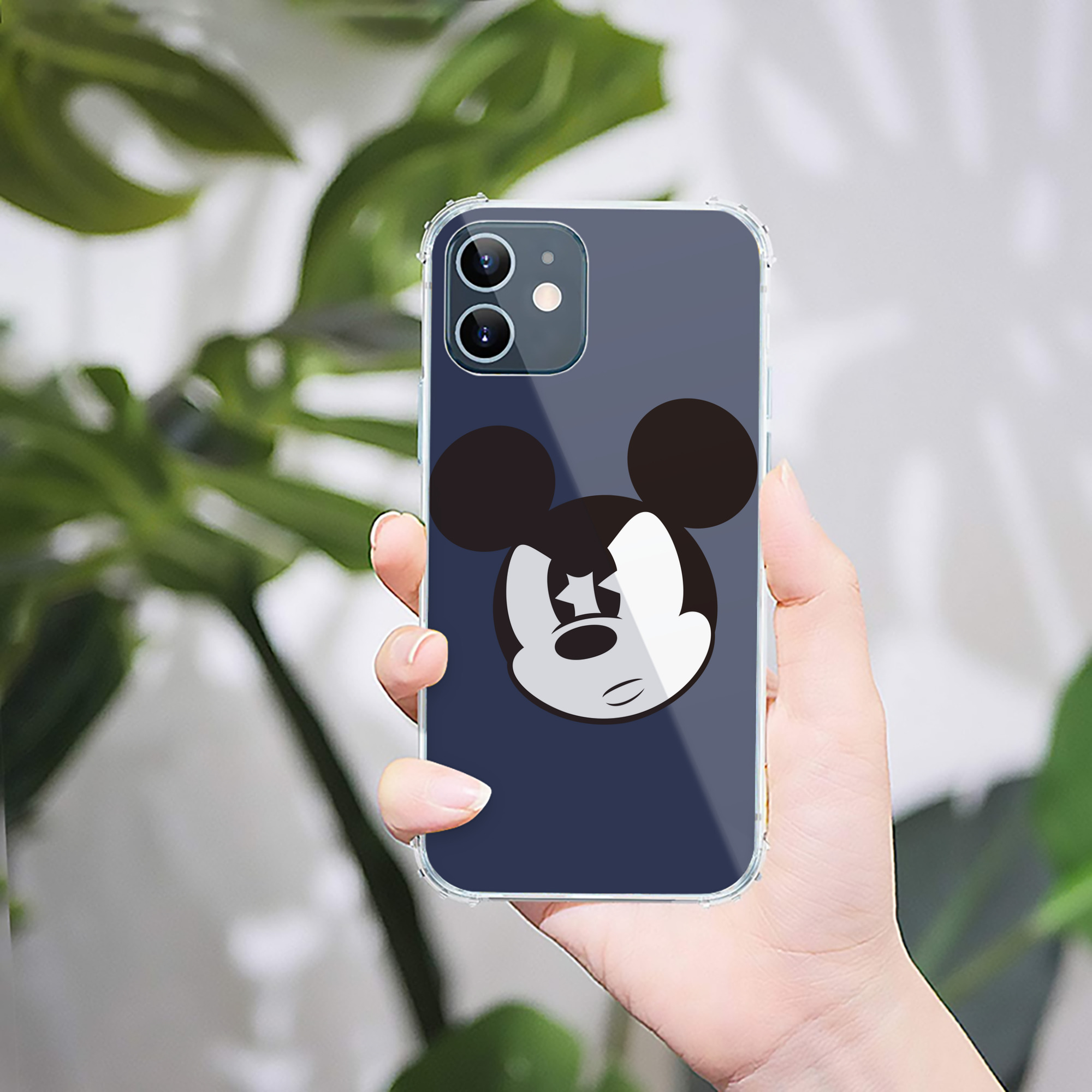 （画像用） ミッキーマウス Mickey Mouse 【iPhone 12シリーズ対応】透明スマホケース（クリアソフトケース）